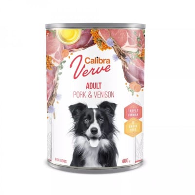 Calibra Dog lata Verve Cerdo & Venado 400 gr1