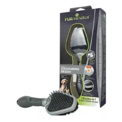 Furminator Dual grooming brush para perros y gatos1