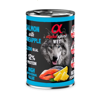 Alpha lata salmon con piña 400 grs1