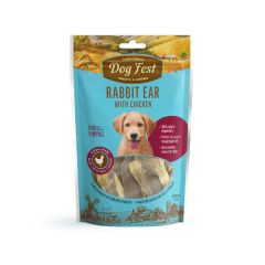 Dogfest Puppies Orejas de Conejo Con Pollo 90gr