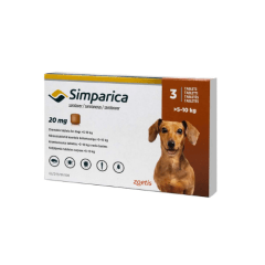 Simparica 3 comprimidos 5 a 10 kg 20 Mg