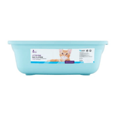 Cat love baño sin borde celeste