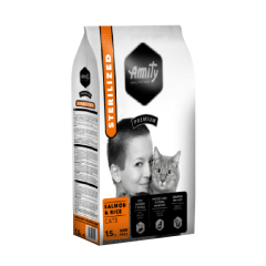 Amity Premium gato esterilizado salmón y arroz 1.5 Kg