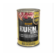 Belcando lata pollo con pato mijo zanahoria