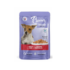 Plaisir pouch perro adulto carne y vegetales 100 grs