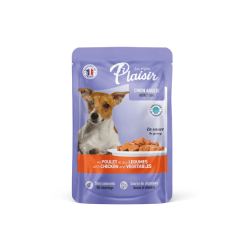Plaisir pouch perro adulto pollo y vegetales 100 grs