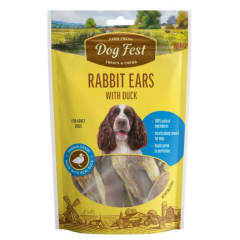 Dog Fest Orejas de conejo con pato 90 gr