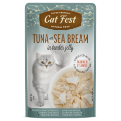 Catfest pouch Atun con pez dorada 70 grs
