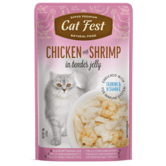 Catfest pouch pollo con camarones 70 grs