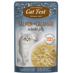 Catfest pouch salmon con calamar 70 grs