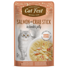 Catfest pouch salmon con cangrejo 70 grs