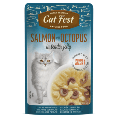 Catfest pouch salmon con pulpo 70 grs
