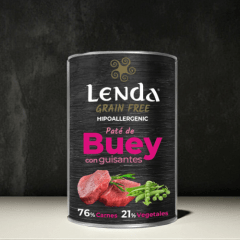 Lenda perro lata buey, guisantes y papa 400 grs
