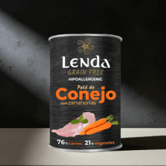 Lenda perro lata conejo y zanahoria 400 grs