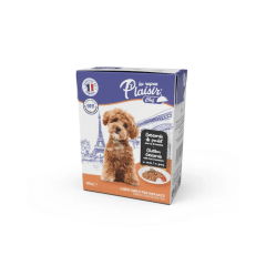 Plaisir chef para perro adulto estofado de pollo en salsa con arroz y tomates 380 grs