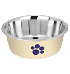 Kumar plato perro crema/patita azul