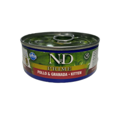N&D Cat Prime Kitten Pollo y Granada 70gr