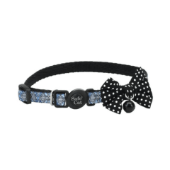 Coastal embellished collar bow-tie black