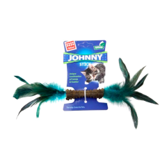 Catnip Johnny Stick con pluma natural doble