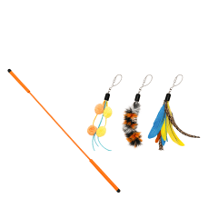 Varita plumas y pompones multicolor