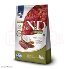 N&D quinoa piel sensible para perros adultos mini sabor pato 2,5kg