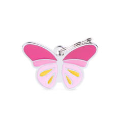 Placa My Family Charms Pink Butterfly