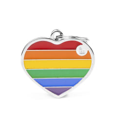 Placa my family Heart Rainbow L