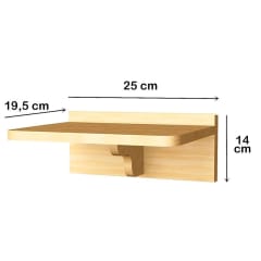 Repisa Madera 25cm x 18 cm.