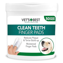 Vets Best Clean Teeth Toallitas limpieza dental 50 unidades