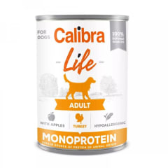 Calibra Dog Lata life Adulto Pavo y Manzanas 400 gr