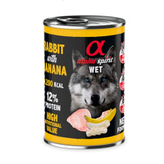 Alpha lata Conejo con platano 400 grs