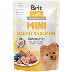 Brit care Mini adulto Fillets Conejo & Salmon 85 gr