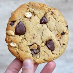 Galletón de maní y chocolate VEGANO