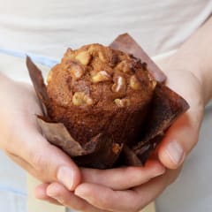 Muffin de zanahoria y nueces sin azúcar