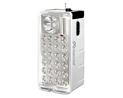 LAMPARA EMERGENCIA MACROTEL C/RADIO Y FOCO  MS-6750R1