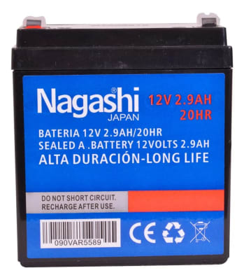 BATERIA RECARGABLE 12V 2.90AH/20h ALTA DURACION1