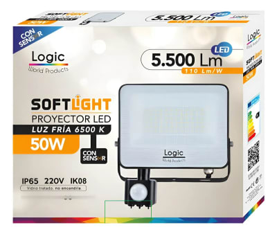 FOCO PROYECTOR LED CON SENSOR 50W LOGIC SOFTLIGHT1