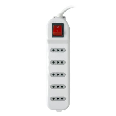 ALARGADOR MACROTEL 5M BLANCO MULT. C/SWITCH 5 POS.ME-071W51
