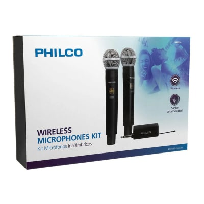 SET 2 MICROFONOS INALAMBRICOS WM314 PHILCO1