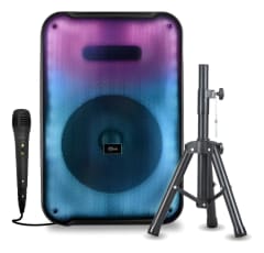 PARLANTE KARAOKE FLAMING AMBIGLOW 12 TRIPOD BT/30W C/MIC CABLE MLAB 09481