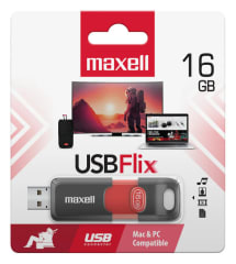 PENDRIVE 16GB RED MAXELL USB FLIX USBF-16