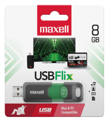 PENDRIVE 8GB GRN MAXELL USB FLIX USBF-8