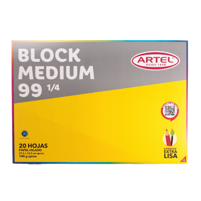 Block Artel Medium 99 1/8 liso 140g 20h 100100051
