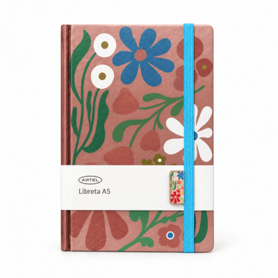 Libreta Artel 26 Lineal A5 80g Elas. Flower 201225481