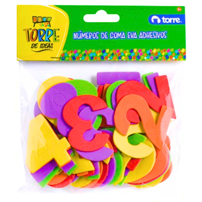 Bl. Set goma eva Torre Numeros Adhesivos 304931