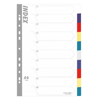Separador plastico Data Zone A4 10u 10TBA1