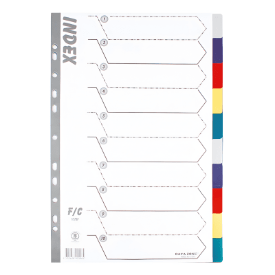 Separador plastico Data Zone Oficio 10u 10TBF1