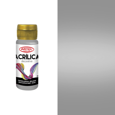 acrilico artel 60ml gris metalico 9961