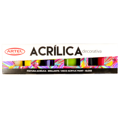 Estuche Pin Acrilica Artel 15ml 6col 100751001