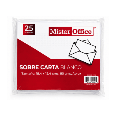 Sobre Mister Office PARA CARTA 15.4x12.4cm 25U1